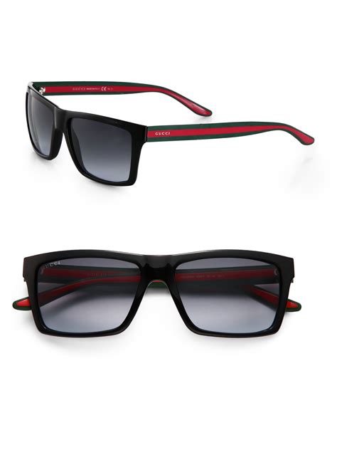 mens black rectangle sunglasses|gucci black rectangle sunglasses.